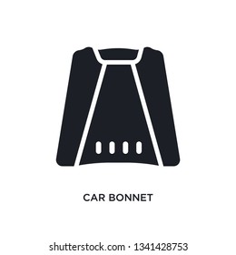 car bonnet isolated icon. simple element illustration from car parts concept icons. car bonnet editable logo sign symbol design on white background. can be use for web and mobile