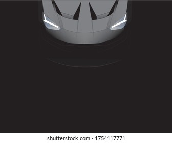 Car Bonnet Top View Logo.