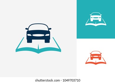 Car Book Logo Template Design Vector, Emblem, Design Concept, Creative Symbol, Icon