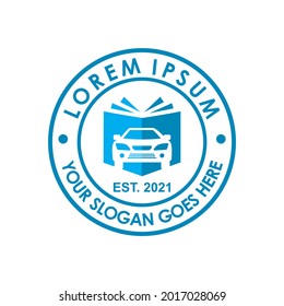 logotipo del libro de coches , vector del logotipo del transporte