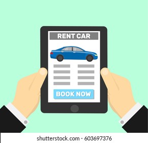Car booking on website