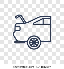 Car Boot Icon. Trendy Linear Car Boot Logo Concept On Transparent Background From Car Parts Collection