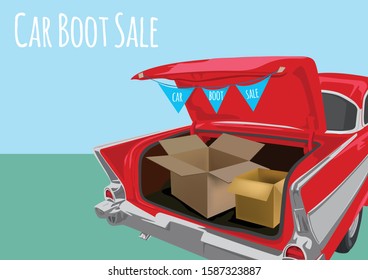 Car Boot Sale in illustration graphic vector