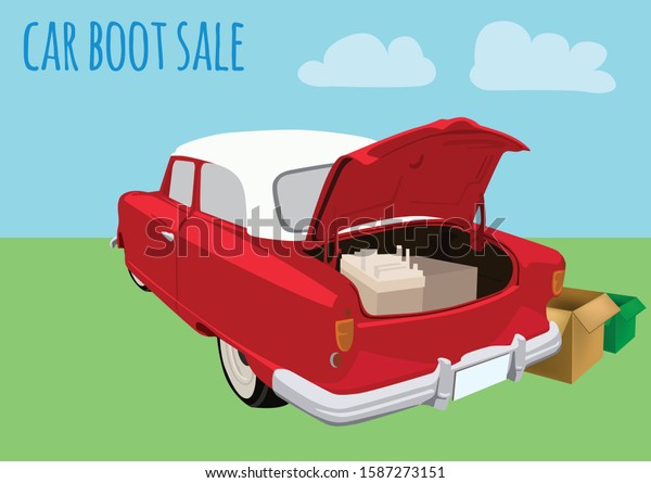 Car Boot Sale in\
illustration graphic\
vector