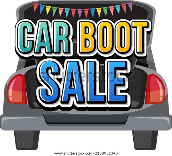 Car boot sale\
typography design\
illustration