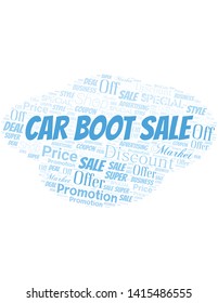 Car Boot Sale Word Cloud. Wordcloud Made With Text.