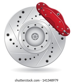 car brake caliper vector illustration isolated on white background