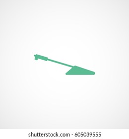 Car Brake Disc Green Flat Icon On White Background