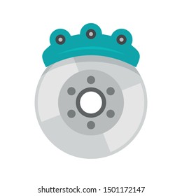 Car brake disc icon. Flat illustration of car brake disc vector icon for web design
