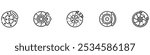 Car brake disc icon. Brake pad icon. Car service. Vector Illustration. EPS 10