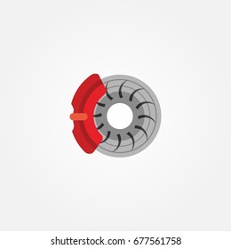 Car Brake Discs. Design Vector Illustration
