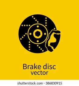 Car brake discs icon. Car parts. Vector illustration.