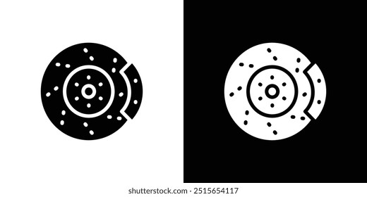 Autobremsscheibe mit Bremssattel Symbol Logo Set Vektor