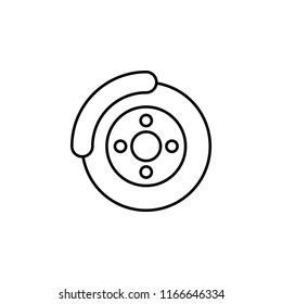 car brake icon. Element of car workshop icon for mobile concept and web apps. Thin line car brake icon can be used for web and mobile