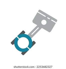 Symbol für Autobremse. Grafisches Element für Website. Teil des Autos, Modernisierung und Tuning. Aufkleber für soziale Netzwerke und Boten. Cartoon-Flavektor-Vektorgrafik