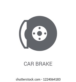 car brake icon. Trendy car brake logo concept on white background from car parts collection. Suitable for use on web apps, mobile apps and print media.