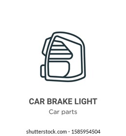 Car brake light outline vector icon. Thin line black car brake light icon, flat vector simple element illustration from editable car parts concept isolated on white background