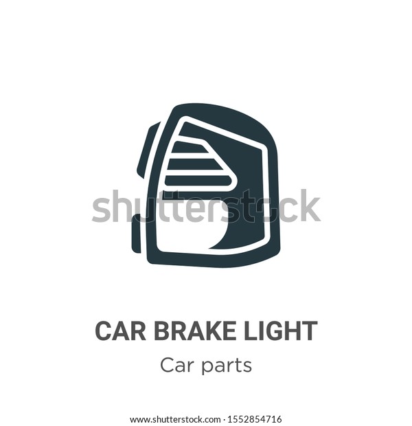 Car brake light vector icon\
on white background. Flat vector car brake light icon symbol sign\
from modern car parts collection for mobile concept and web apps\
design.