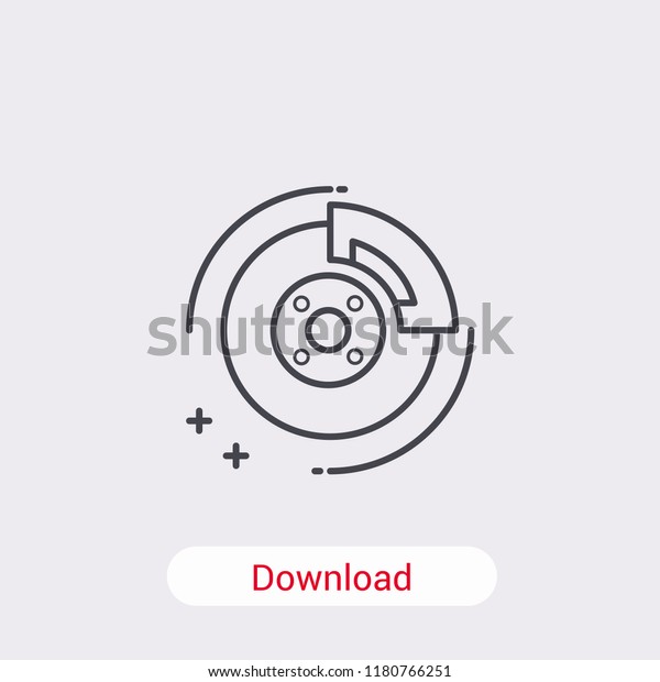 Car brake pad icon isolated on background.\
Cleaning symbol modern, simple, vector, icon for website design,\
mobile app, ui. Vector\
Illustration