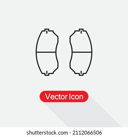 Ilustración Del Vector Del Icono De La Almohadilla De Freno Del Coche Eps10