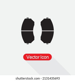 Ilustración Del Vector Del Icono De La Almohadilla De Freno Del Coche Eps10