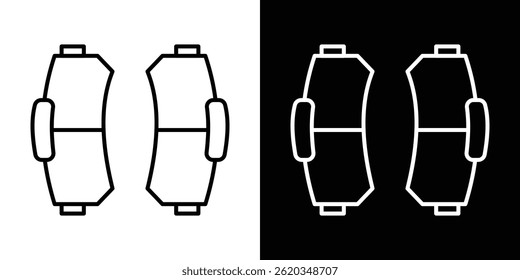 Vector del icono de la almohadilla de freno del coche para el Web y el App móvil. Símbolo aislado.