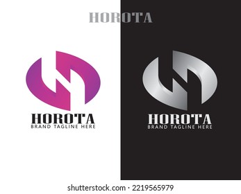 Car branding H letter effective logo design template
