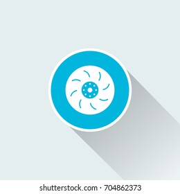 car Break icon with long shadow