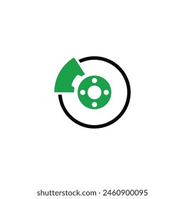 Car break pad icon flat vector design
