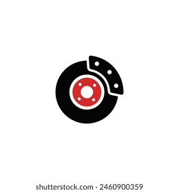 Car break pad icon flat vector design