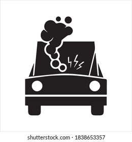 Icono de descomposición del coche, vector y glifo