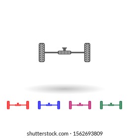 Car bridge multi color icon. Simple glyph, flat vector of car repear icons for ui and ux, website or mobile application