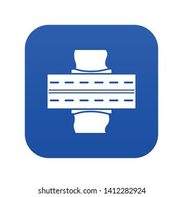 Car bridgeicon blue vector isolated on white background