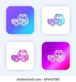 Car bright purple and blue gradient app icon