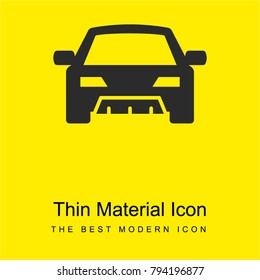Car bright yellow material minimal icon or logo design