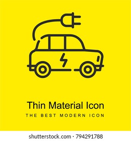 Car bright yellow material minimal icon or logo design