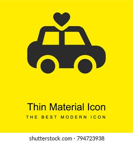 Car bright yellow material minimal icon or logo design