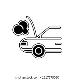 car broken down icon. Element of Cars service and repair parts for mobile concept and web apps icon. Glyph, flat line icon for website design and development, app development