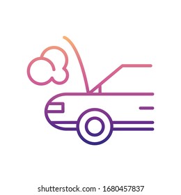 car broken down nolan icon. Simple thin line, outline vector of Cars service and repair parts icons for ui and ux, website or mobile application