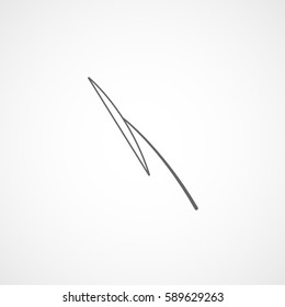 Car Brush Line Icon On White Background