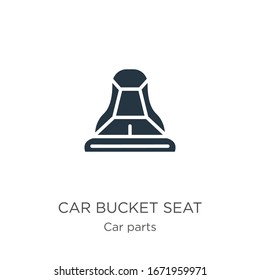 Car bucket seat icon vector. Trendy flat car bucket seat icon from car parts collection isolated on white background. Vector illustration can be used for web and mobile graphic design, logo, eps10