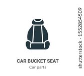 Car bucket seat vector icon on white background. Flat vector car bucket seat icon symbol sign from modern car parts collection for mobile concept and web apps design.