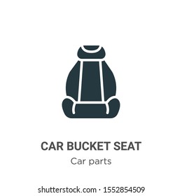 Car bucket seat vector icon on white background. Flat vector car bucket seat icon symbol sign from modern car parts collection for mobile concept and web apps design.