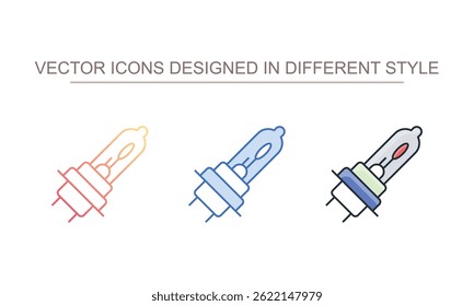 Car Bulb icon design with white background stock illustration