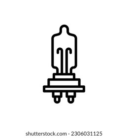 Car Bulb icon in vector. Illustration