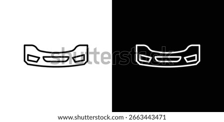 Car bumper icon for Apps. Icon Design Template.