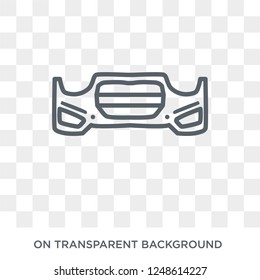 car bumper icon. car bumper design concept from Car parts collection. Simple element vector illustration on transparent background.