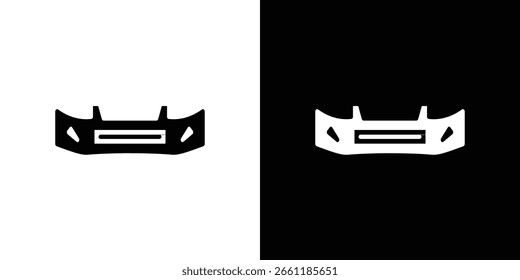 Icono del parachoques del coche de un Vector del estilo plano