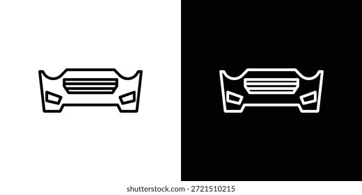 Elemento del logotipo del icono del parachoques del coche. Ilustración vectorial. EPS10