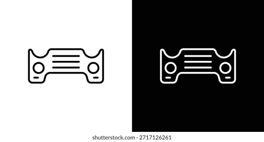 Icono del parachoques del coche, muestra del Vector del contorno, Descarga del diseño del logotipo